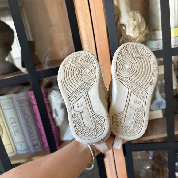 H&M kids toddler boots winter fleece lined girl teddy sherpa zipper up beige - Picture 5 of 8